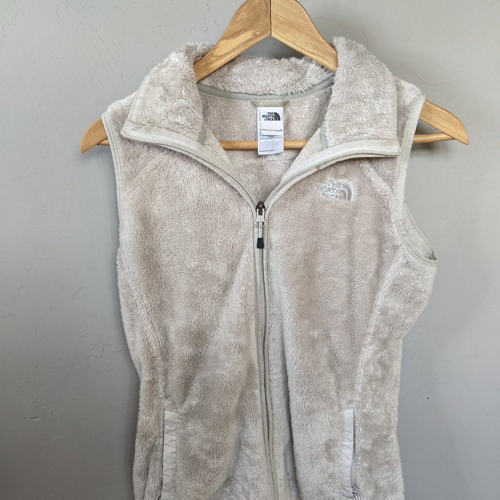 The North Face Small Beige Full Zip Fleece Vest
